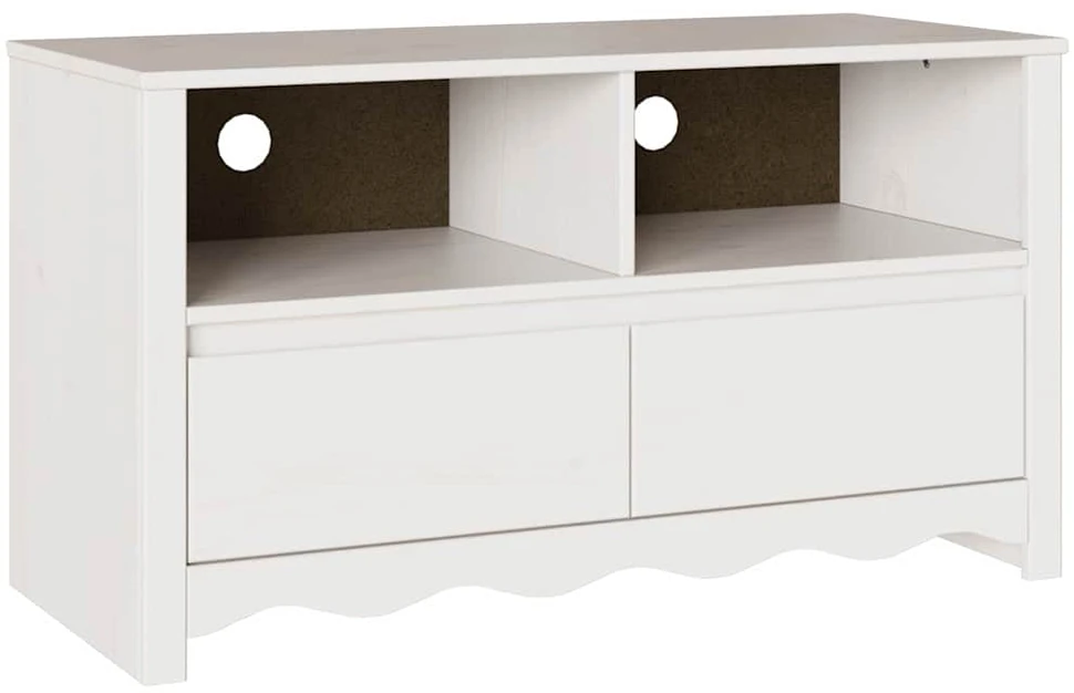 TV staliukas Televizoriaus spintelė su stalčių Drammen Balta 99 x 43 x 55 cm