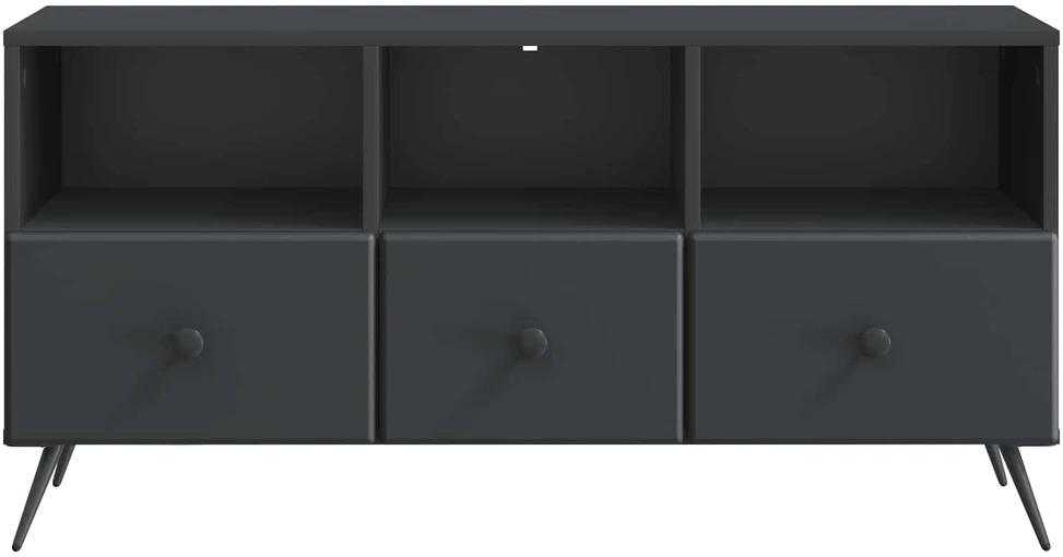TV staliukas Televizoriaus spintelė su stalčių Juoda 102 x 34,5 x 50 cm