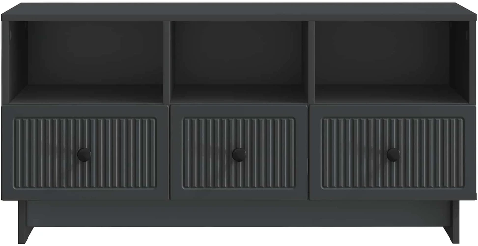 TV staliukas Televizoriaus spintelė su stalčių Juoda 102 x 34,5 x 50 cm
