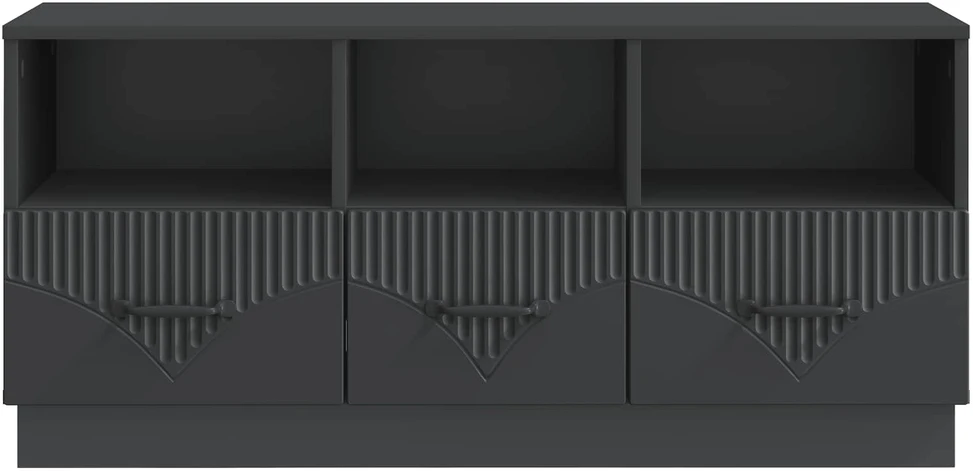 TV staliukas Televizoriaus spintelė su stalčių Juoda 102 x 34,5 x 47 cm