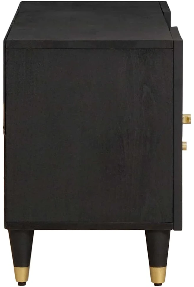 Televizoriaus spintelė su stalčių Juoda 105 x 33 x 46 cm