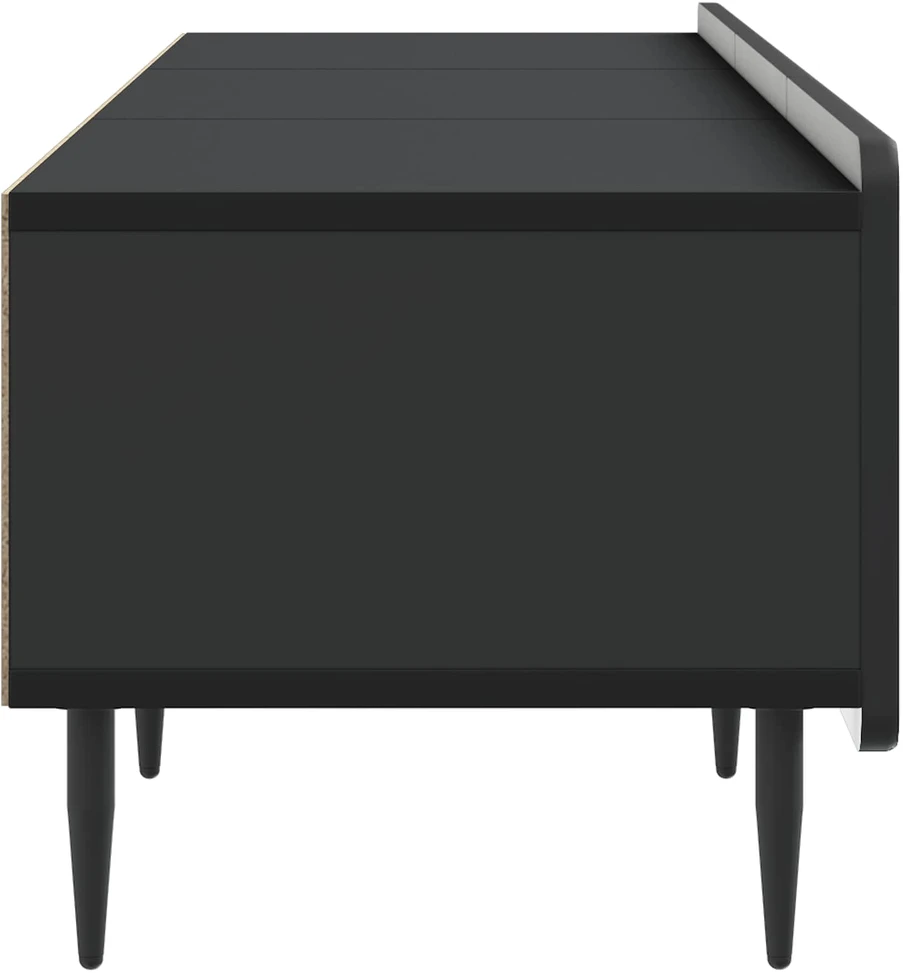 TV staliukas Televizoriaus spintelė su stalčių Juoda 147 x 34,5 x 32 cm