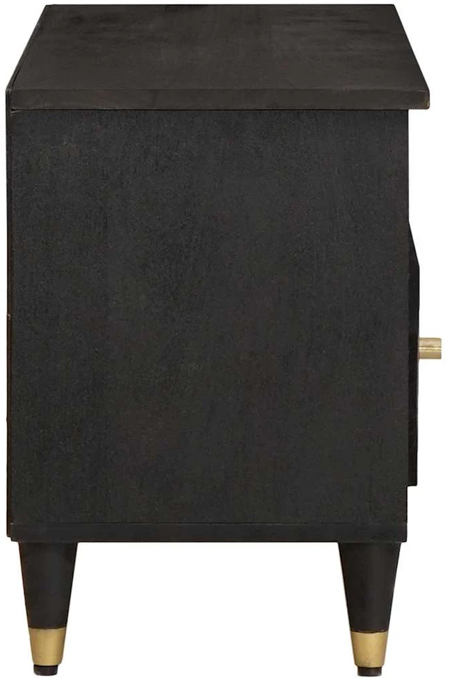 Televizoriaus spintelė su stalčių Juoda 100 x 33 x 46 cm