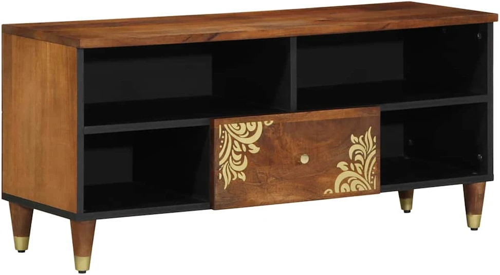 Televizoriaus spintelė su stalčių Medus ruda 100 x 33 x 46 cm