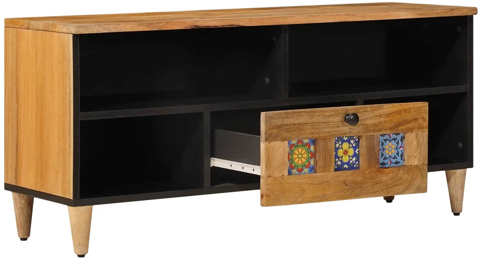 Televizoriaus spintelė su stalčių Natūrali 100 x 33 x 46 cm