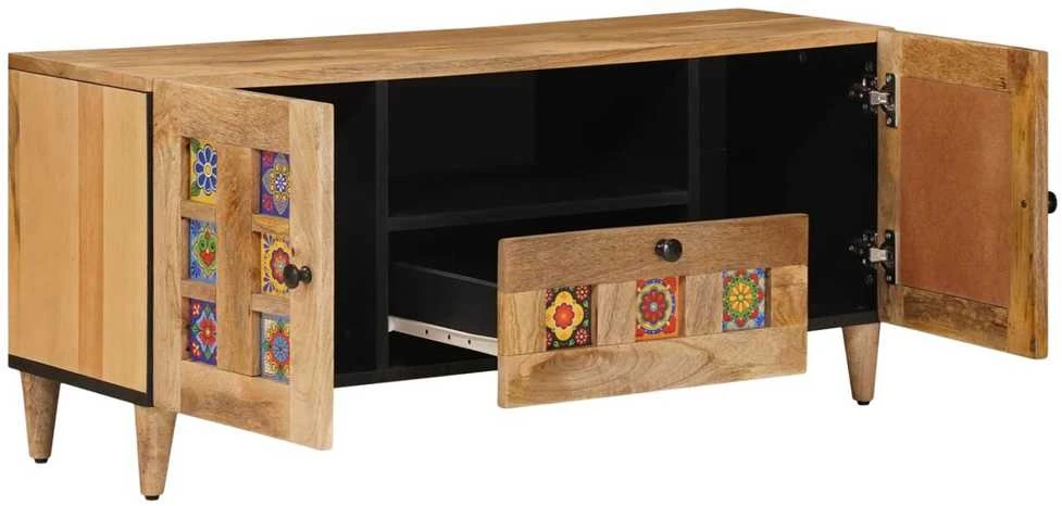 Televizoriaus spintelė su stalčių Natūrali 105 x 33,5 x 46 cm