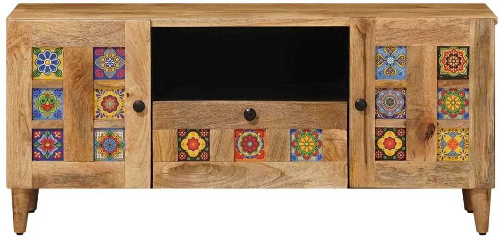 Televizoriaus spintelė su stalčių Natūrali 105 x 33,5 x 46 cm