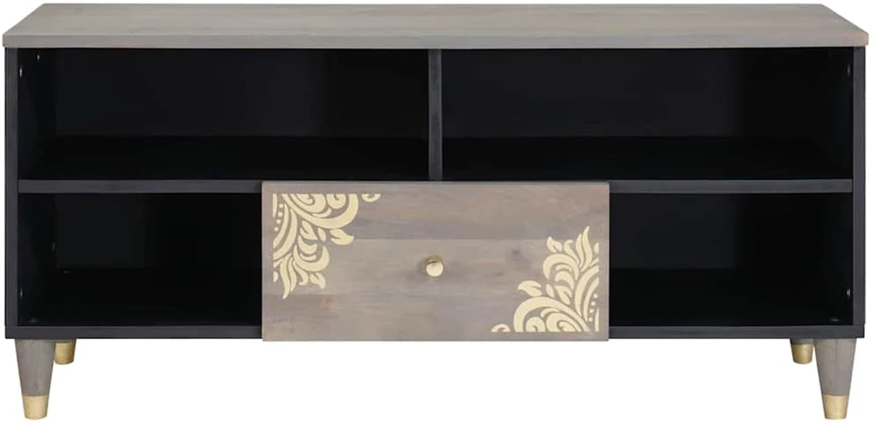 Televizoriaus spintelė su stalčių Pilka 100 x 33 x 46 cm