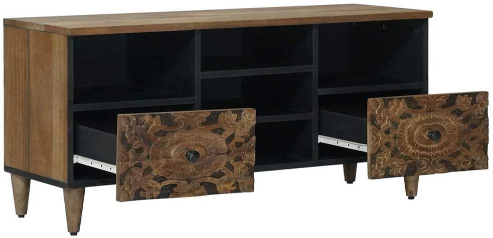 Televizoriaus spintelė su stalčių Ruda 100 x 33,5 x 46 cm