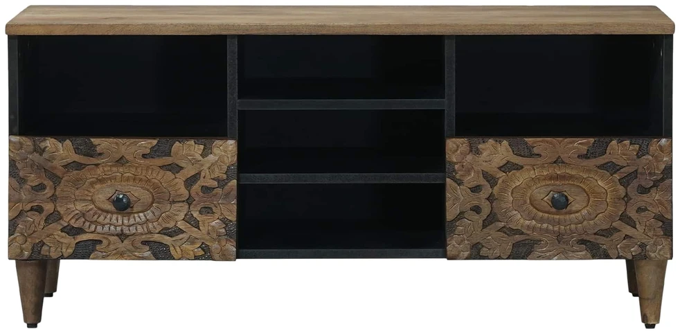 Televizoriaus spintelė Ruda 100 x 33 x 46 cm Kietas mango medis