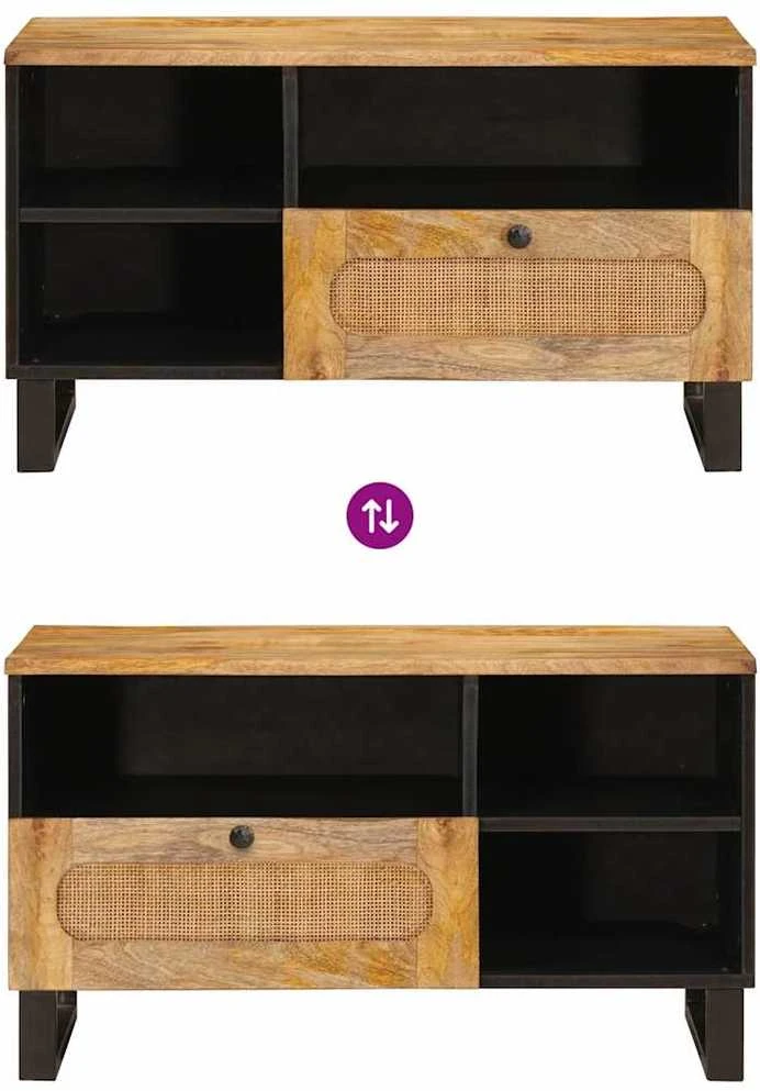 Televizoriaus spintelė Ruda 80 x 33 x 46 cm Kietas mango medis
