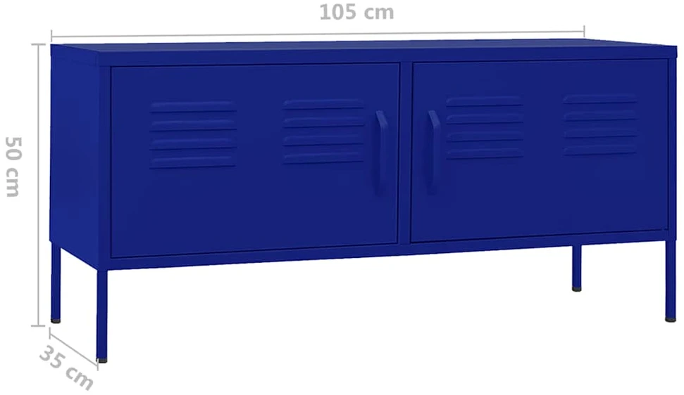 TV staliukas Televizoriaus spintelė, tamsiai mėlyna, 105x35x50cm, plienas