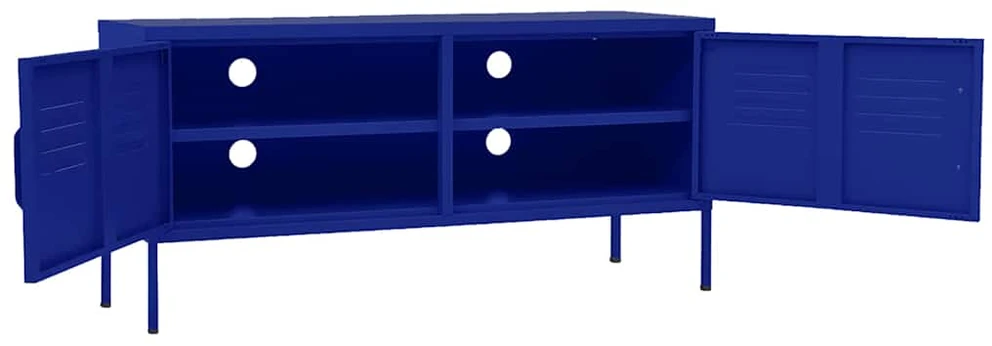 TV staliukas Televizoriaus spintelė, tamsiai mėlyna, 105x35x50cm, plienas