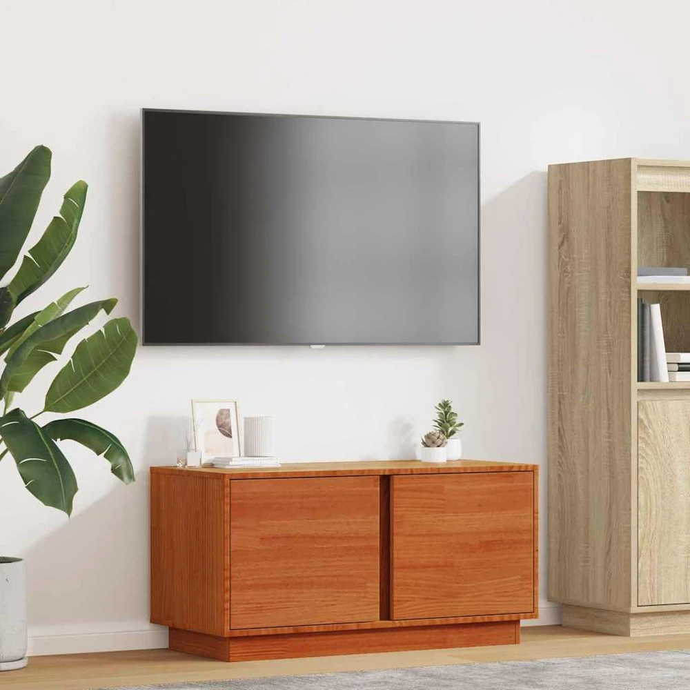 TV staliukas Televizoriaus spintelė Vaško ruda 80 x 35 x 40,5 cm