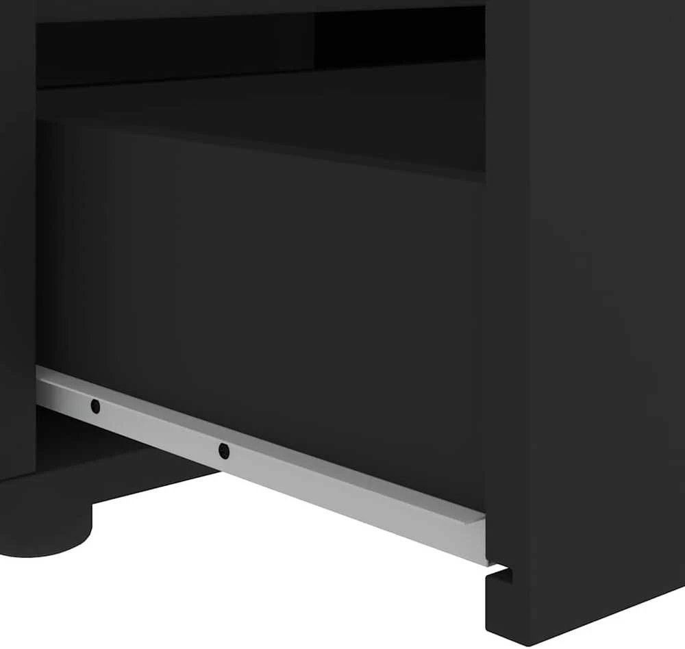 TV staliukas televizoriaus spintelė VISNES Juoda 100x40x38 cm