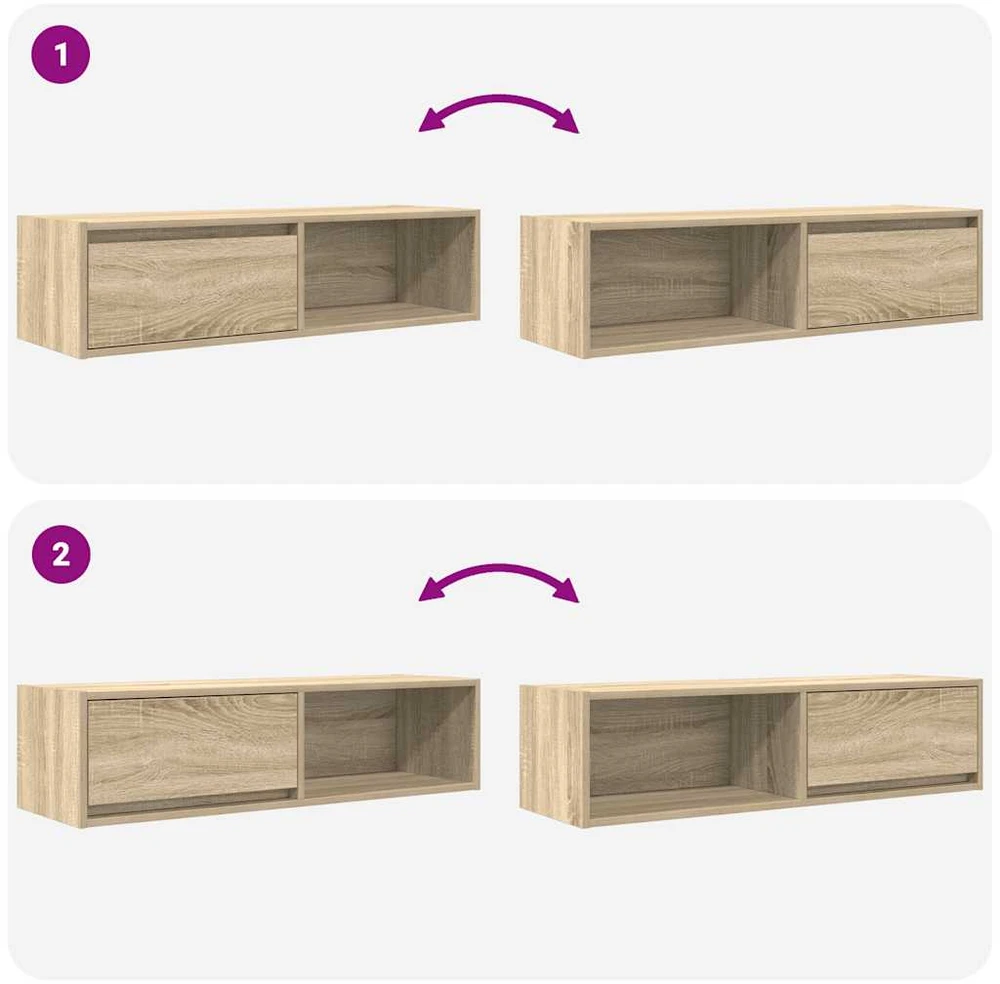 TV staliukas Televizoriaus spintelės, 2vnt., 100x31x25,5 cm, mediena