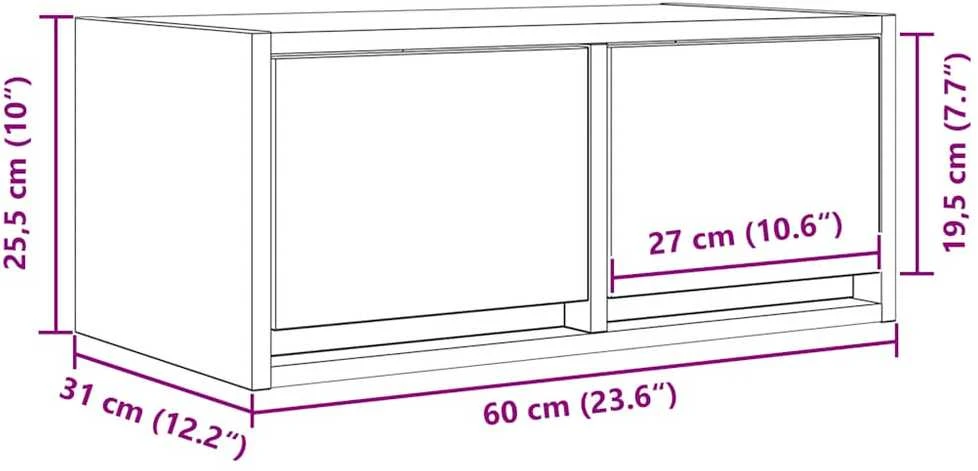 TV staliukas Televizoriaus spintelės, 2vnt., 60x31x25,5 cm, mediena