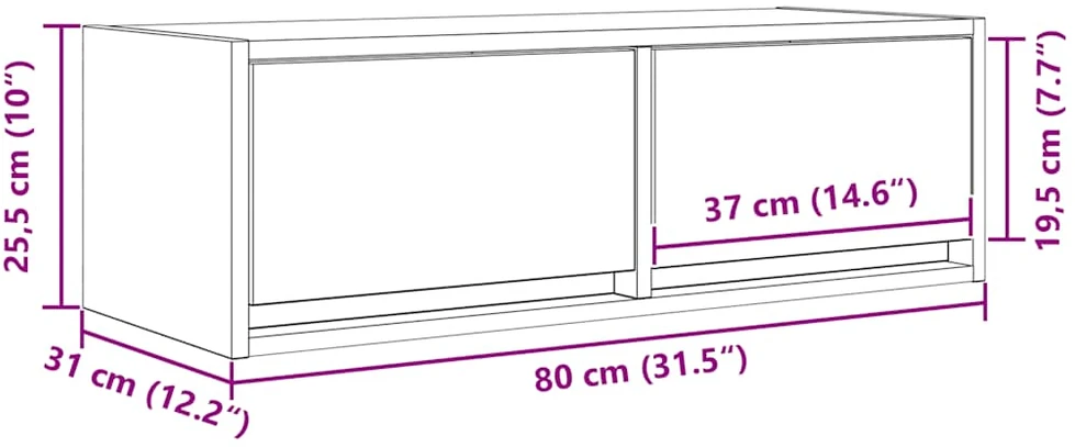 TV staliukas Televizoriaus spintelės, 2vnt., 80x31x25,5 cm, mediena