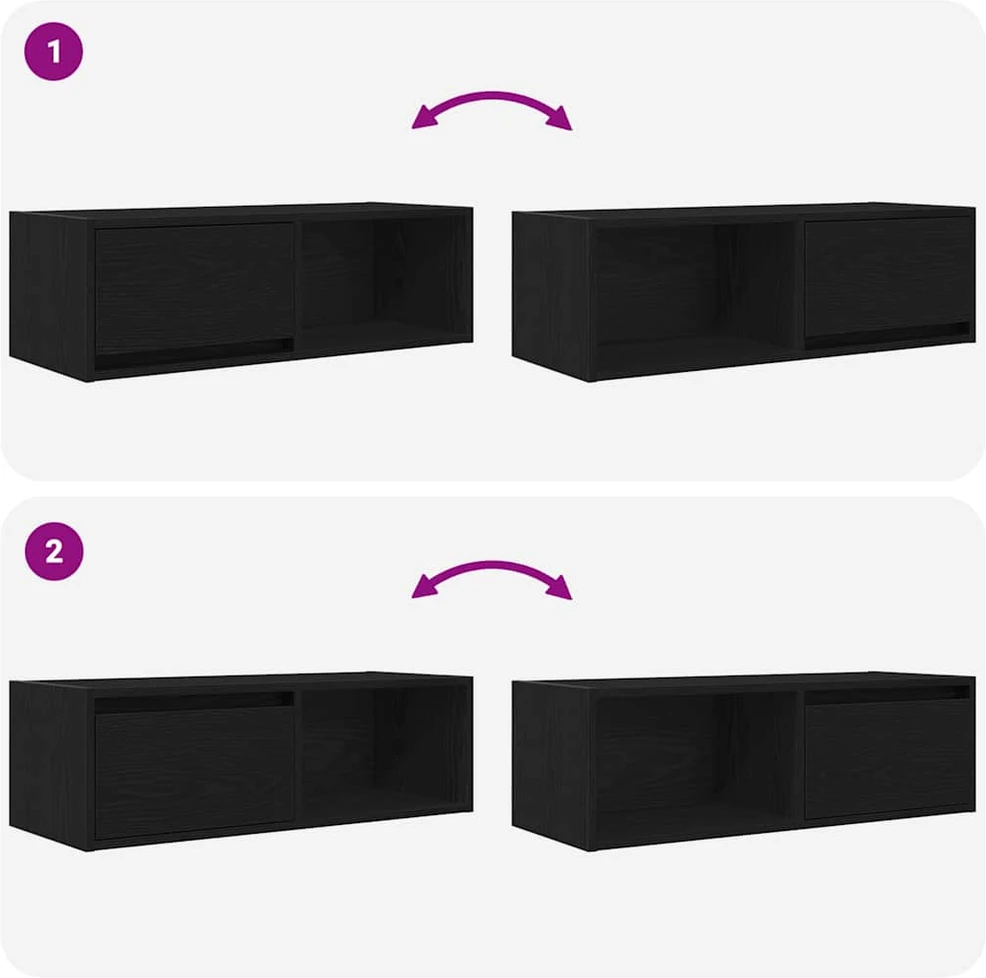 TV staliukas Televizoriaus spintelės, 2vnt., 80x31x25,5 cm, mediena