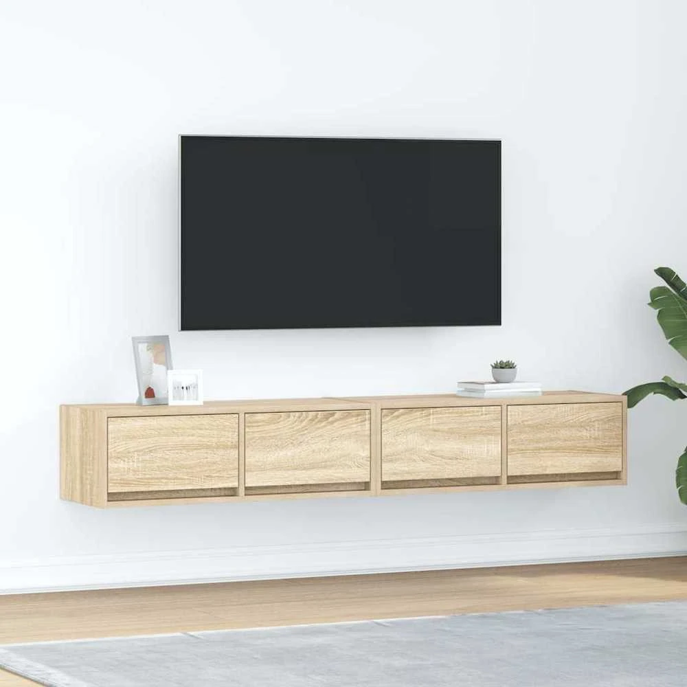 TV staliukas Televizoriaus spintelės, 2vnt., 80x31x25,5 cm, mediena