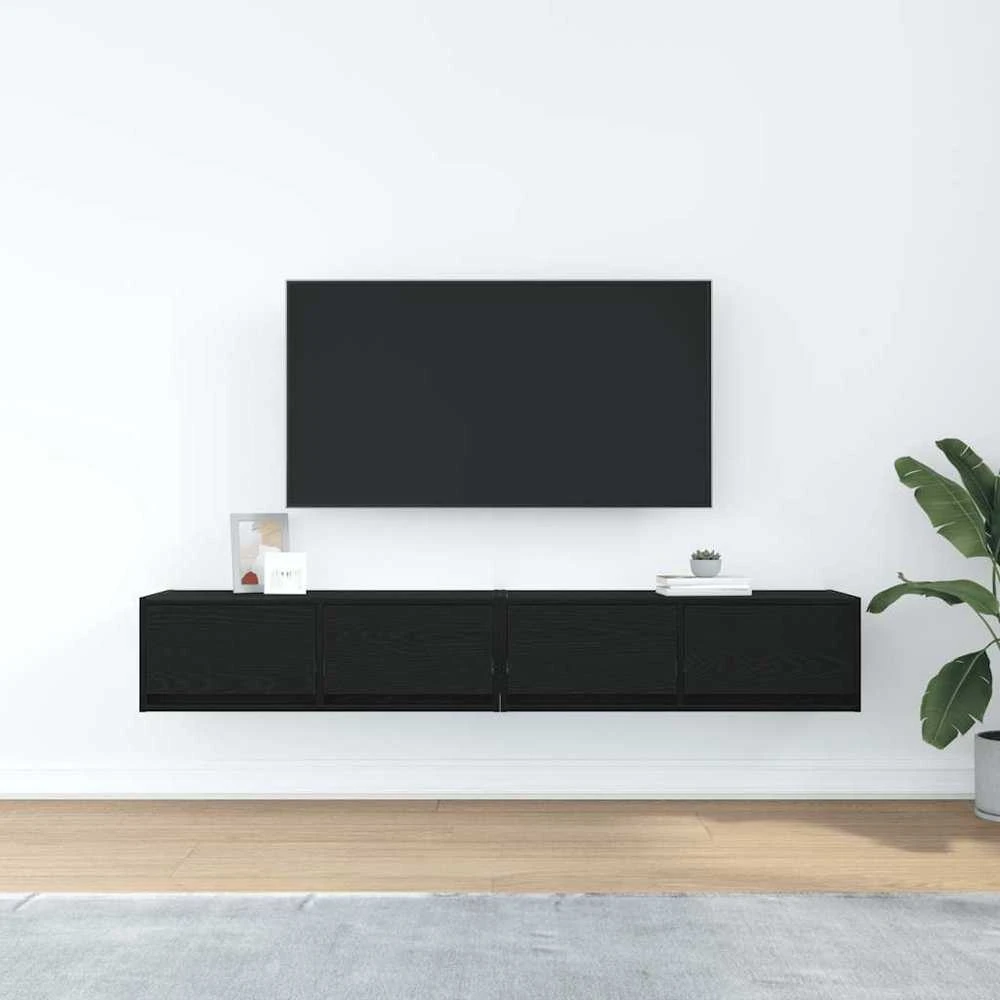 TV staliukas Televizoriaus spintelės, 2vnt., 80x31x25,5 cm, mediena