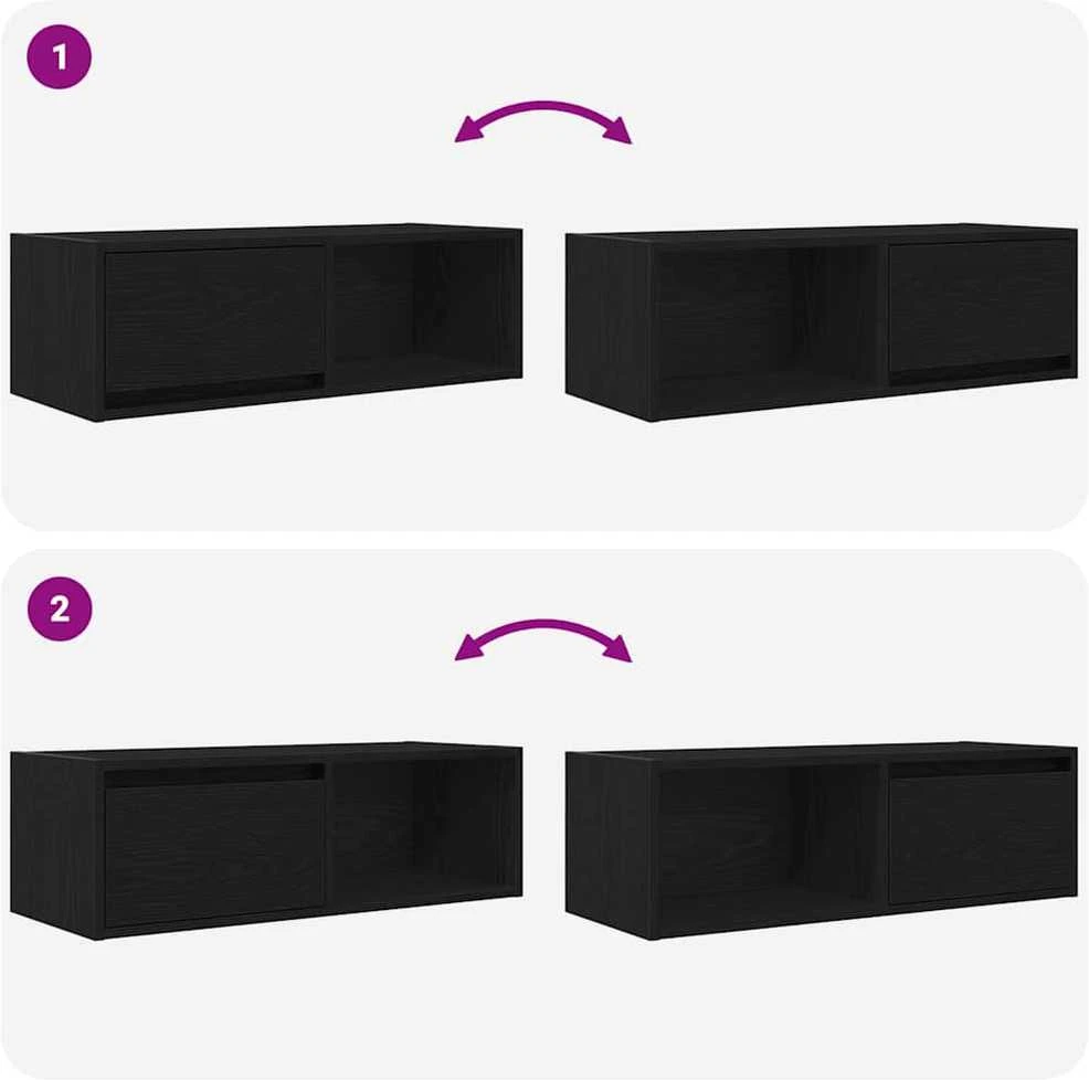 TV staliukas Televizoriaus spintelės, 2vnt., 80x31x25,5 cm, mediena