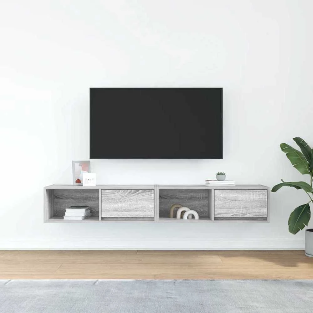 TV staliukas Televizoriaus spintelės, 2vnt., 80x31x25,5 cm, mediena