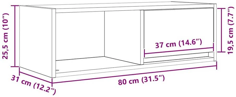 TV staliukas Televizoriaus spintelės, 2vnt., 80x31x25,5 cm, mediena