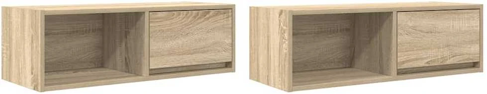 TV staliukas Televizoriaus spintelės, 2vnt., 80x31x25,5 cm, mediena