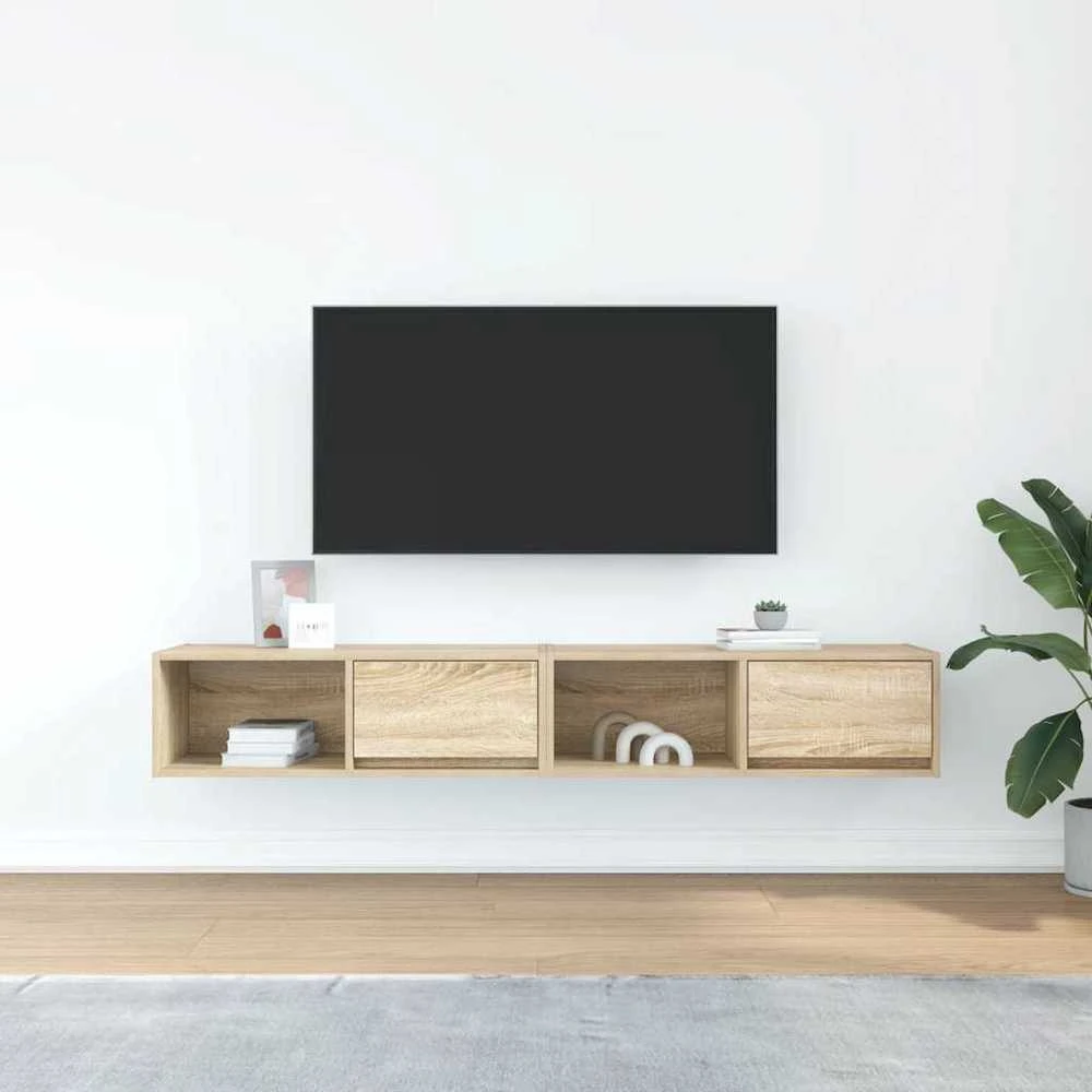 TV staliukas Televizoriaus spintelės, 2vnt., 80x31x25,5 cm, mediena