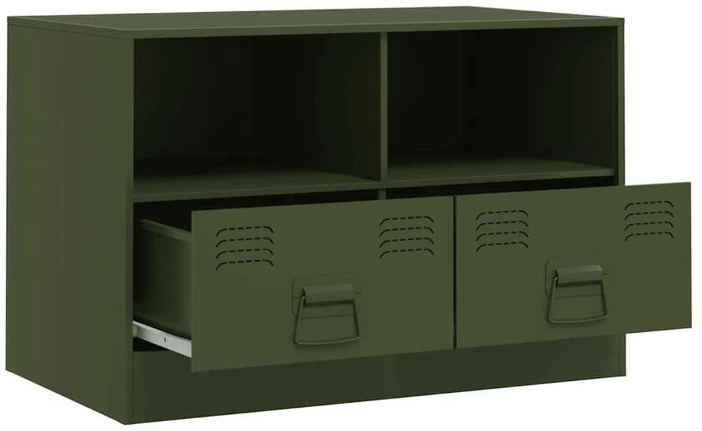 TV staliukas Televizoriaus spintelės, 2vnt., alyvuogių, 67x39x44cm, plienas