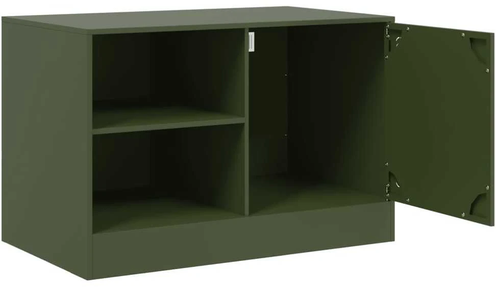 TV staliukas Televizoriaus spintelės, 2vnt., alyvuogių, 67x39x44cm, plienas