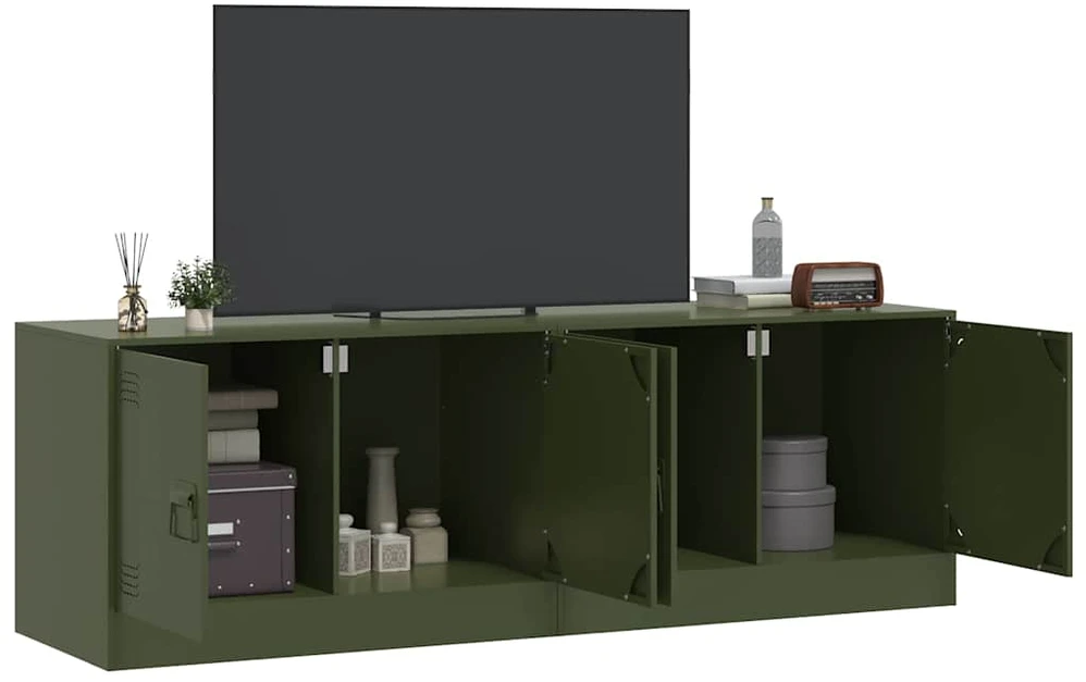 TV staliukas Televizoriaus spintelės, 2vnt., alyvuogių, 67x39x44cm, plienas