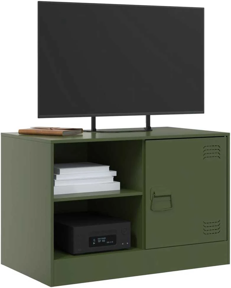 TV staliukas Televizoriaus spintelės, 2vnt., alyvuogių, 67x39x44cm, plienas