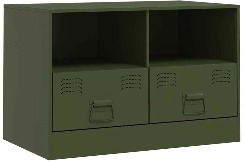 TV staliukas Televizoriaus spintelės, 2vnt., alyvuogių, 67x39x44cm, plienas