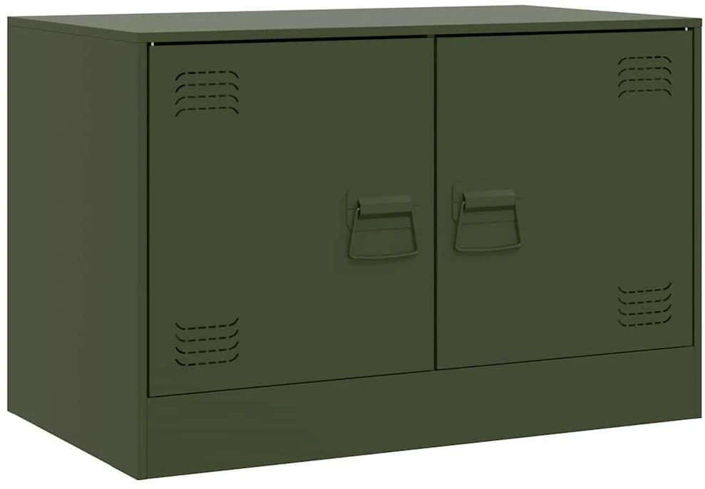 TV staliukas Televizoriaus spintelės, 2vnt., alyvuogių, 67x39x44cm, plienas