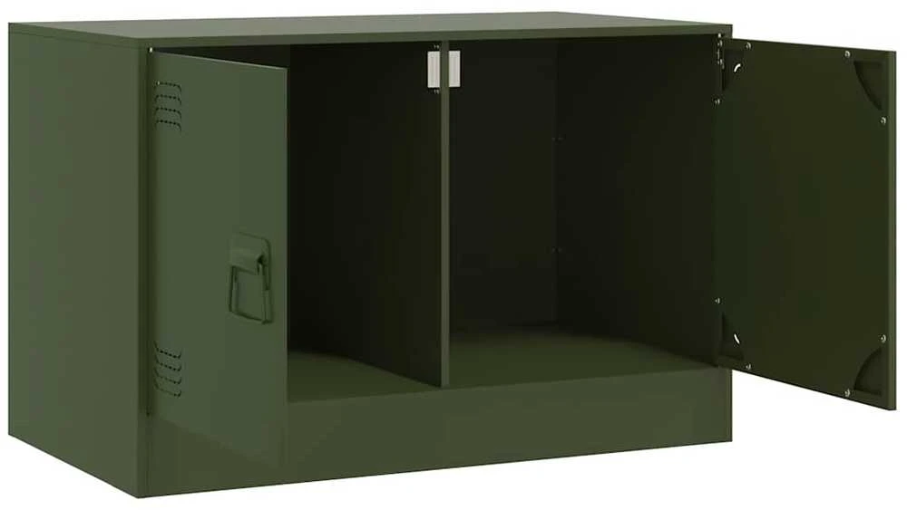 TV staliukas Televizoriaus spintelės, 2vnt., alyvuogių, 67x39x44cm, plienas