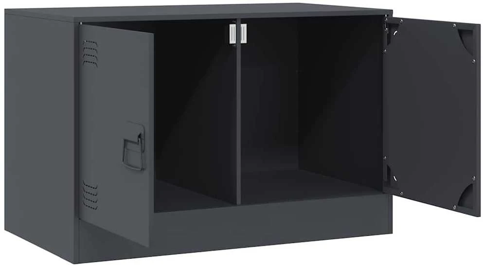 TV staliukas Televizoriaus spintelės, 2vnt., antracito, 67x39x44cm, plienas