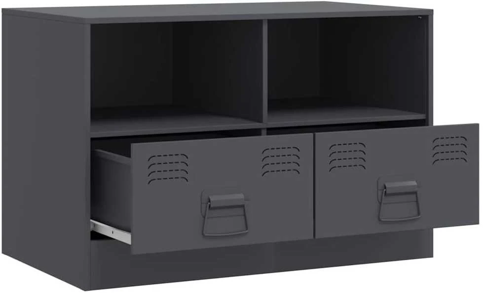 TV staliukas Televizoriaus spintelės, 2vnt., antracito, 67x39x44cm, plienas