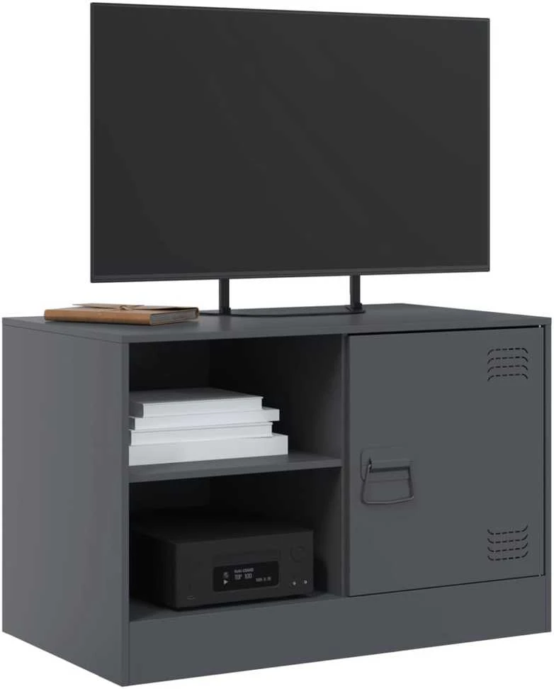 TV staliukas Televizoriaus spintelės, 2vnt., antracito, 67x39x44cm, plienas