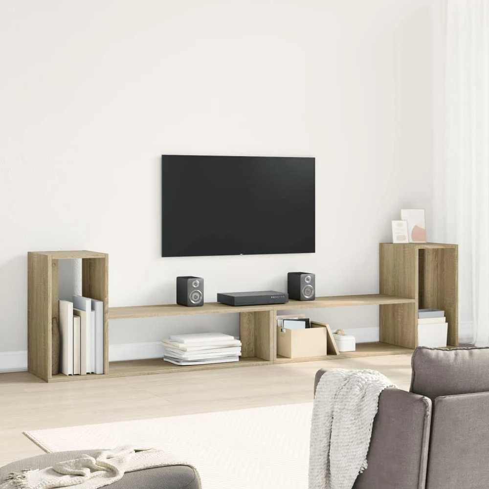 TV staliukas Televizoriaus spintelės, 2vnt., ąžuolo, 100x30x50cm, MDP