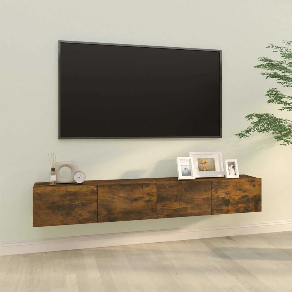 TV staliukas Televizoriaus spintelės, 2vnt., ąžuolo, 100x30x30cm, mediena