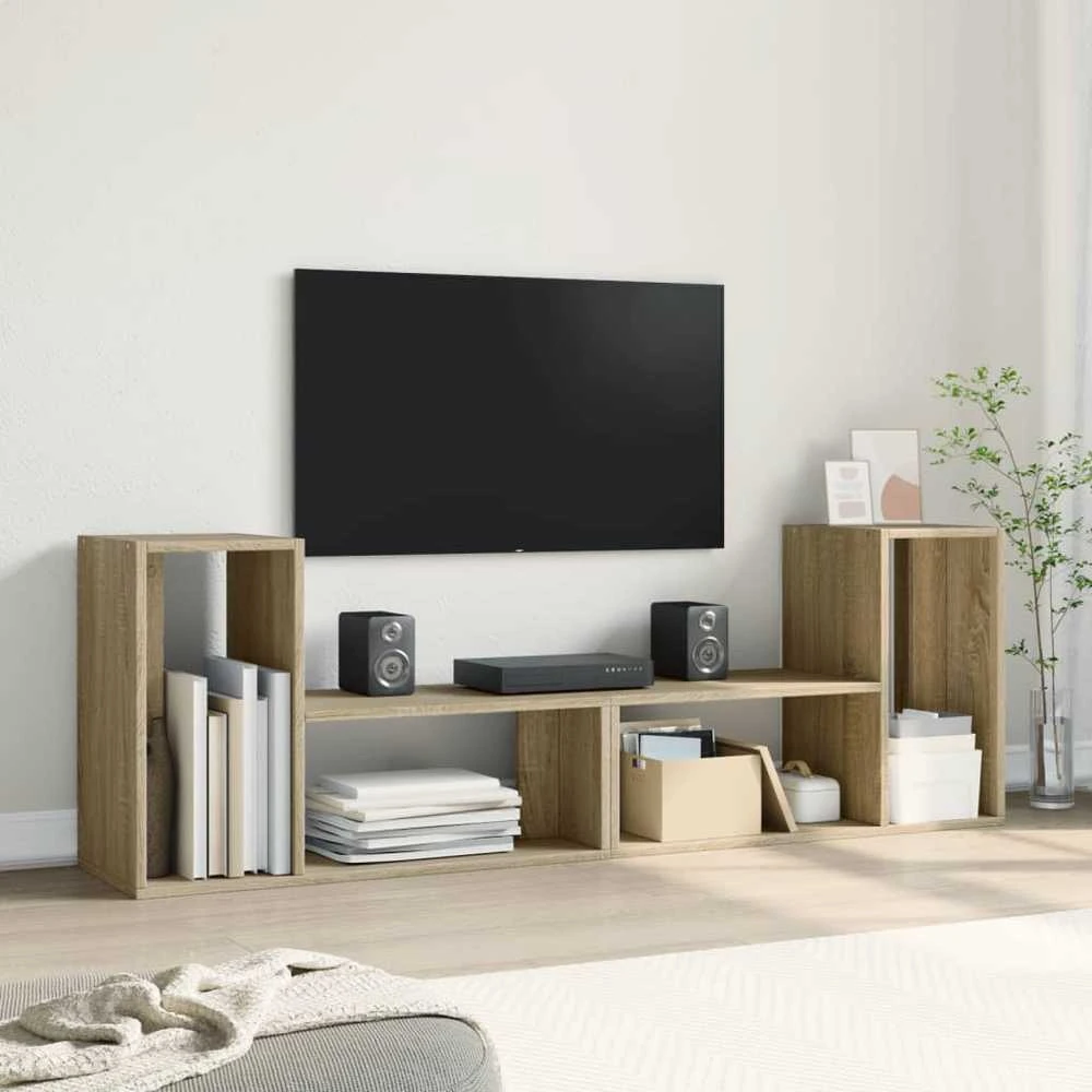 TV staliukas Televizoriaus spintelės, 2vnt., ąžuolo, 75x30x50 cm, MDP