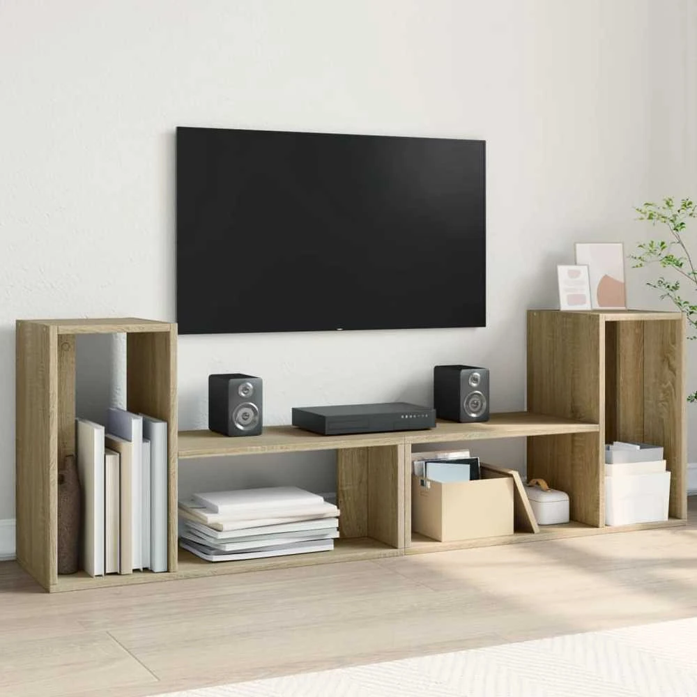 TV staliukas Televizoriaus spintelės, 2vnt., ąžuolo, 75x30x50 cm, MDP