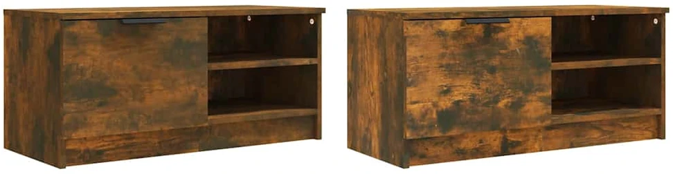 TV staliukas Televizoriaus spintelės, 2vnt., ąžuolo, 80x35x36,5cm, mediena
