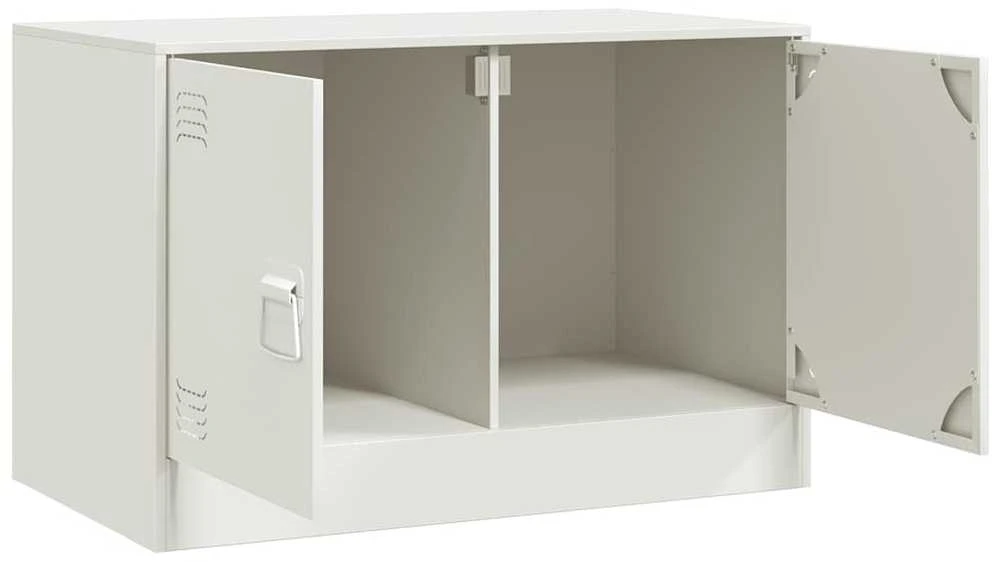TV staliukas Televizoriaus spintelės, 2vnt., baltos, 67x39x44cm, plienas