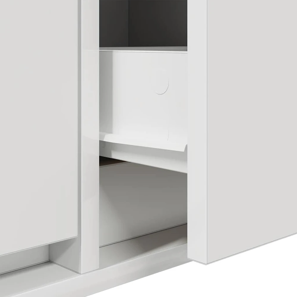 TV staliukas Televizoriaus spintelės, 2vnt., baltos, 80x31x25,5 cm, mediena