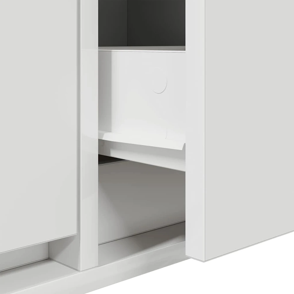 TV staliukas Televizoriaus spintelės, 2vnt., baltos, 60x31x25,5 cm, mediena