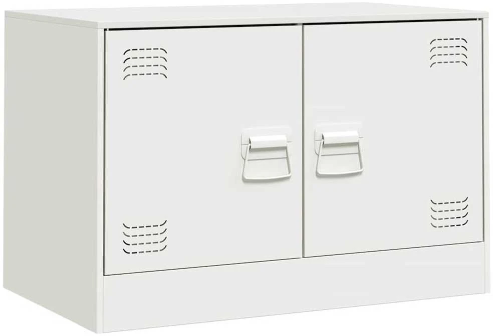 TV staliukas Televizoriaus spintelės, 2vnt., baltos, 67x39x44cm, plienas