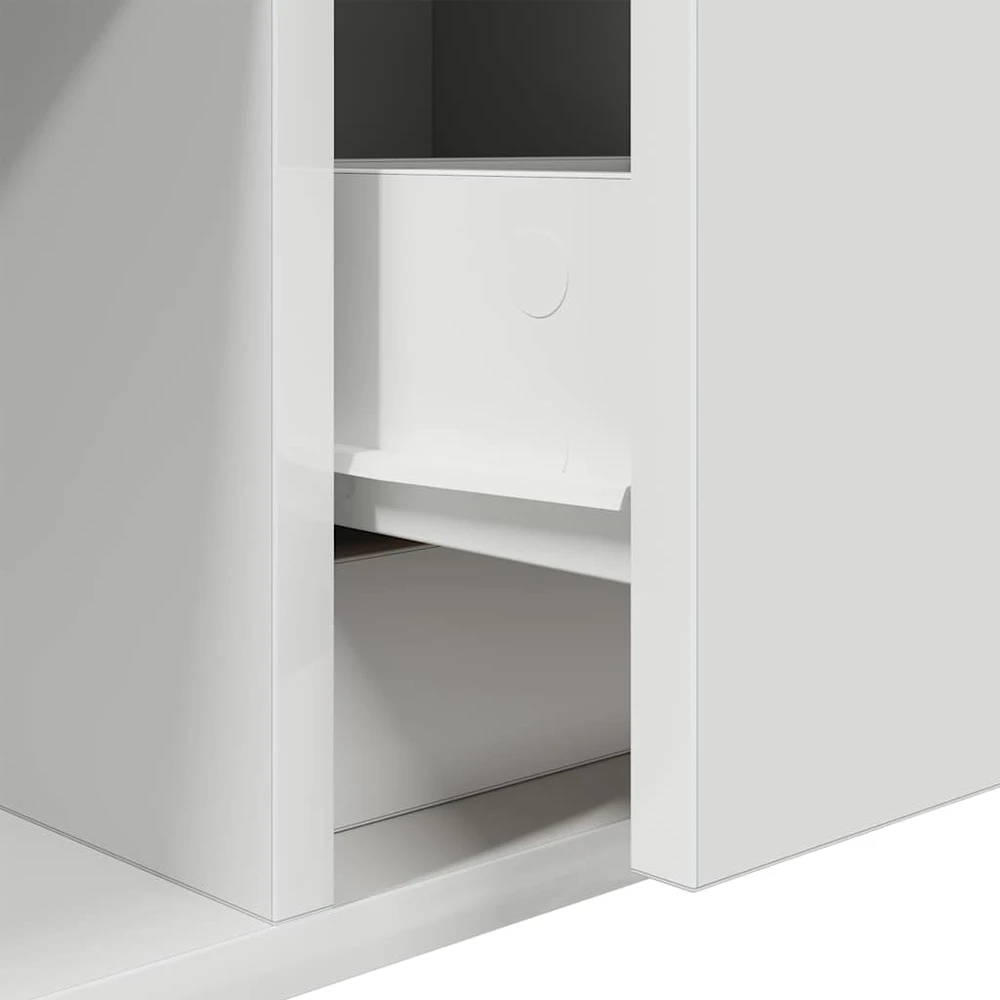 TV staliukas Televizoriaus spintelės, 2vnt., baltos, 80x31x25,5 cm, mediena